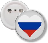 Button Met Speld - Hart Vlag Rusland