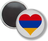 Button Met Magneet - Hart Vlag Armenie - NIET VOOR KLEDING