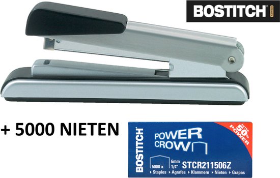 Nietmachine Bostitch Chrome - B8+ ontnieter & 5000 B8 nieten - voordeelset