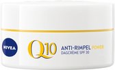 NIVEA Q10 POWER Anti-Rimpel Dagcrème - Alle huidtypen - SPF 30 - Met huididentiek Q10 en creatine - Verstevigt en beschermt - 50 ml