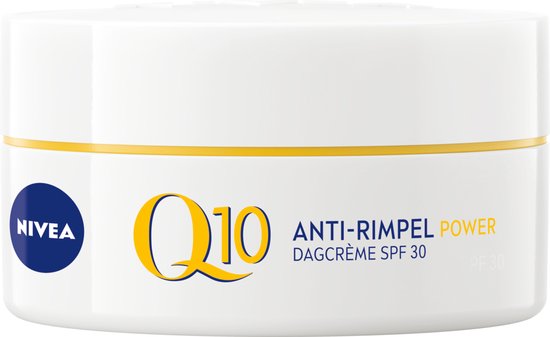 NIVEA Q10 POWER Anti-Rimpel Dagcrème - Alle huidtypen - SPF 30 - Met huididentiek Q10 en creatine - Verstevigt en beschermt - 50 ml - Moederdag Cadeautje