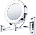 Beurer BS 59 Make up spiegel - Wand en staand - LED verlichting rondom - Tweezijdig - 5x Vergroting - Rond: doorsnede 11cm - Incl. batterijen - 3 Jaar garantie