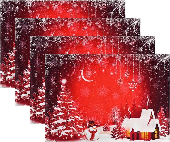 Chemin De Table De Noël, 30 X 182 Cm, Nappe Pour Décoration De Noël, Lavable, Décoration De Table De Noël, Convient à La Plupart Des Occasions