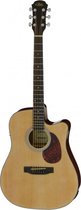 Aria ADW-01CE N semi akoestische western gitaar - stalen snaren cutaway - akoestisch elektrische gitaar - elektrisch akoestische gitaar