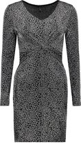 Only Dress Onlqueen L/s Robe Glitter à col en V J 15309627 Argent/Léo brillant Taille Femme - L