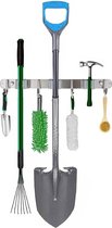 SODEAL Porte-balai de Luxe - Système de rangement - Système de suspension pour balais - Crochets - Outils de jardin - Rangement pour Outils - Grijs