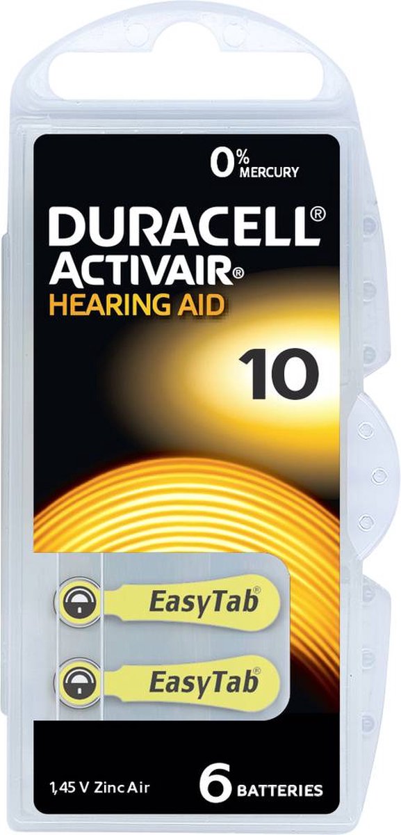 Duracell Hearing Aid DA10 1.4V niet-oplaadbare batterij