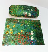 Luxe brilkoker met poetsdoek Gustav Klimt Boerentuin