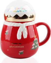 Kerstmok, keramische keramische koffiekopjes, koffiekopjes, kerstbeker, kerstbeker voor koffie met handvat, beste cadeau voor ouders, vrienden en Kerstmis