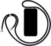 Huawei P30 Lite transparant TPU hoesje met koord - Zwart koord - TPU - Stevig - Telehoesje - Goedkoop - Necklace - Neckstrap - Telefoon koord - Telefoonhoesje met koord - Ketting koord - Verstelbaar koord