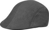 Kariban Flat cap/pet voor heren - donkergrijs - katoen - basic hoofdmaat 58 cm