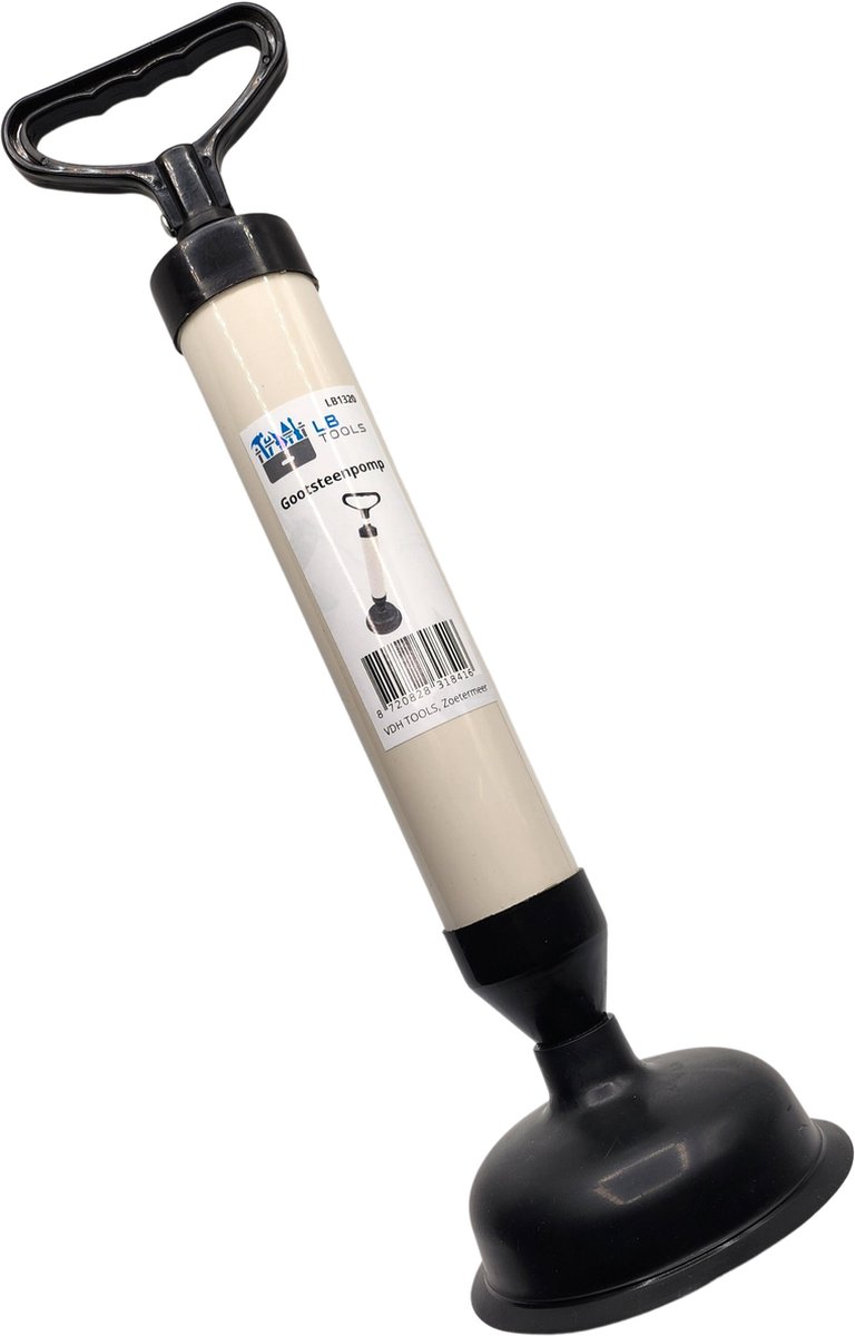 LB Tools gootsteen afvoer ontstopper pomp met zuignap ontstoppingspomp plopper vacuümpomp
