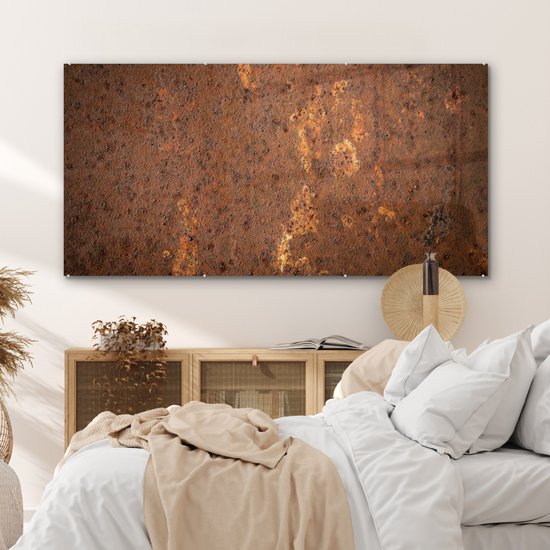 Peinture sur Verre - Rouille - Acier - Abstrait - 160x80 cm - Peintures sur Verre Peintures - Photo sur Glas