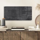 MuchoWow® Peinture sur verre 40x20 cm - Peinture sur verre acrylique - Béton - Gris - Mur - Ciment - Photo sur verre - Peintures