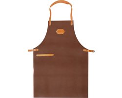 GrillX Leren BBQ Schort - Verstelbaar - Luxe Barbecue Schort Mannen - Cognac Bruin Leer - Kamado BBQ Accesoires GrillX Leren BBQ Schort - Verstelbaar - Luxe Barbecue Schort Mannen - Cognac Bruin Leer - Kamado BBQ Accesoires