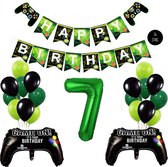 Snoes Mega Game Gamers Helium Verjaardags Ballonnen Feestdecoratie Green Cijfer Ballon nr 7
