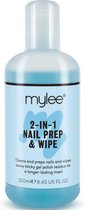 Mylee Prep + Wipe Vernis à ongles gel 250 ml, préparation et soins ultérieurs, manucure UV- LED, multifonctionnel pour désinfecter les plaques à ongles et éliminer les couches collantes