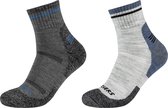 Skechers 2PPK Men Trail Wool Quarter Socks SK42052-9300, Mannen, Grijs, Sokken, maat: 39-42