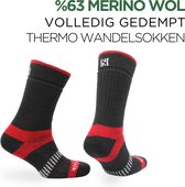 Norfolk Wandelsokken - 60% Merino wol Sokken - Outdoor Thermo sokken - Ultieme Volledig Gedempt Thermische Outdoorsokken - Wollen Sokken - Warme sokken - Zwart - Maat 43-46 - Voyager