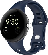 Siliconen bandje - geschikt voor Google Pixel Watch 2 - donkerblauw