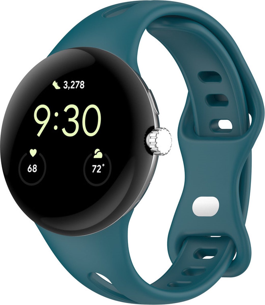Siliconen bandje - geschikt voor Google Pixel Watch 4 (41mm) / Pixel Watch 3 (41mm) / Pixel Watch 2 / Pixel Watch - groen