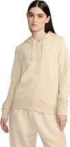 Nike sportswear club fleece full-zip hoodie in de kleur ecru.