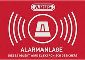 ABUS AU1423 Waarschuwingssticker Alarmsysteem Taal Duits (b x h) 74 mm x 52.5 mm