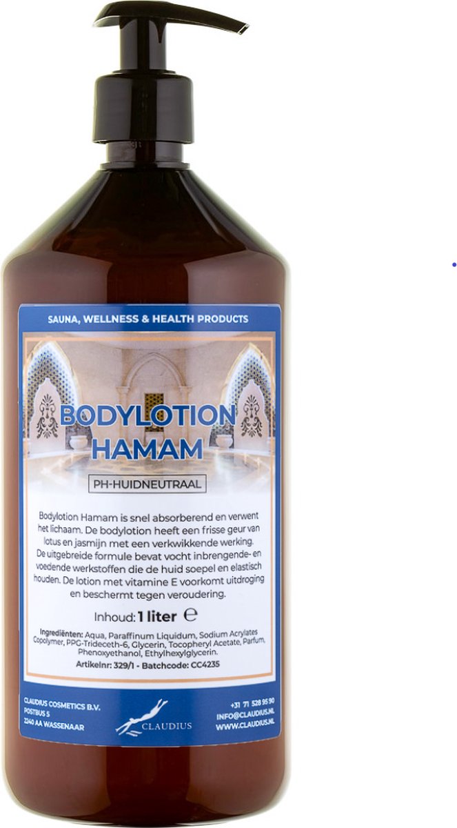 Goedkoopste Bodylotion Hamam 1 Liter - met gratis pomp