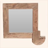 MISOU Vierkante Spiegel - Wandspiegel - Tuinspiegel - Hout