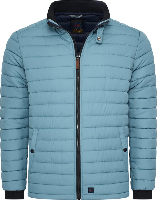 Mario Russo Wave Jacket - Jas Heren - Winterjas Heren - Waterafstotend - Stone Blue - L