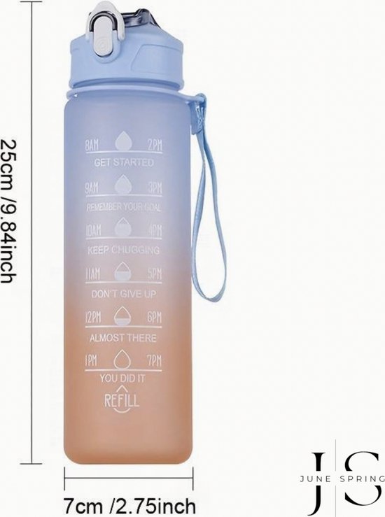 Wessper Glazen drinkfles 500 milliliter, Motivatie fles met hydratatie schaal, Borosilicaat glazen flessen met siliconen hoes, BPA-vrij veilig materiaal - Wit