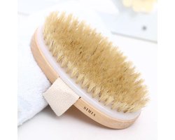 Simia™ Dry Brushing Huidborstel met Natuurlijke Haren - Huidverbetering - Anti cellulitis brush - Lichaamsborstel - Droogborstel
