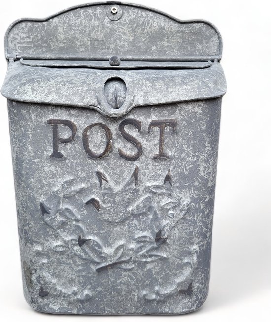 Brievenbus Postbus Nostalgie Verzinkt Brocant Grijs Hangend