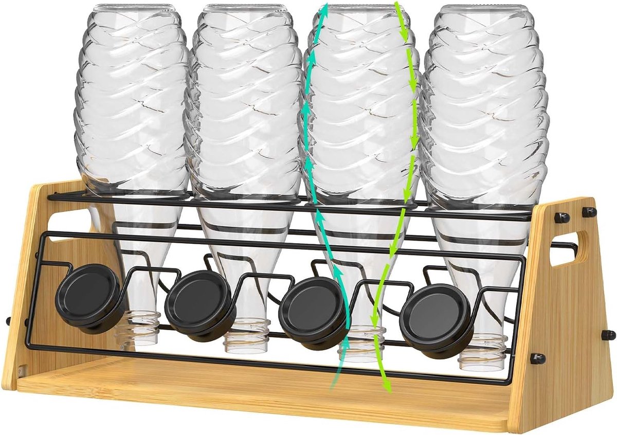 Flessenhouder voor Soda Stream, afdruiprek, flessen, afdruiprek met