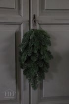 Touffe artificielle Nordmann - base pour une décoration ultérieure - 56 cm - à suspendre - avec boucle - touffe - branches de Noël - branche de pin - nordmann - accessoires de Noël - ormann