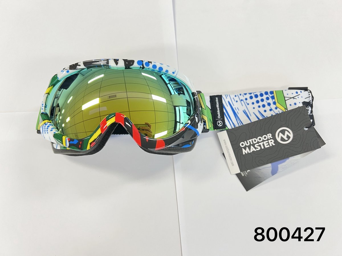 OUTDOOR MASTER OTG Skibril | 100% UV beschermende ski/snowboard-bril voor heren, dames en jongeren | Te gebruiken over zonnebril | Licht, flexibel frame met dubbel gelaagd vizier voorkomt condens | Compatible met elke helm
