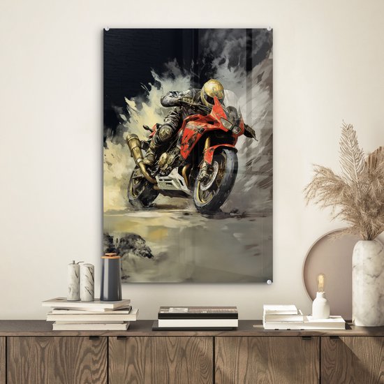 MuchoWow© Canvas Schilderij 40x60 cm Kamer Decoratie Woonkamer Slaapkamer Room Decor Wanddecoratie Wall Art Painting Pinguïn - Bloemen - Pooldieren - Roze