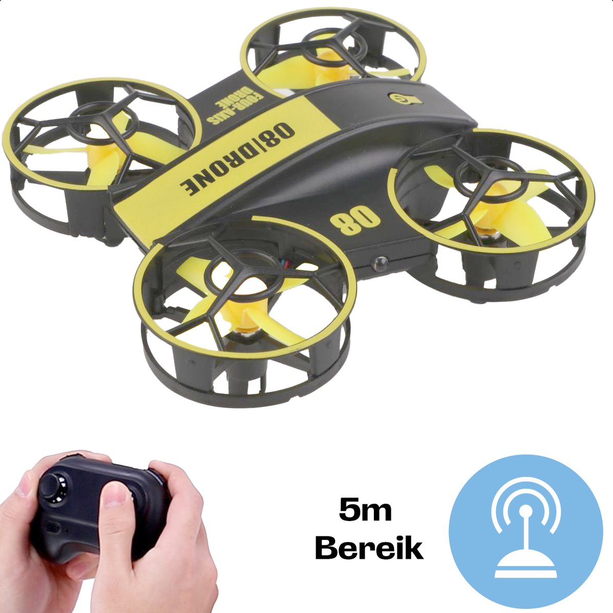 GAGATO Mini Drone Geel - Drone met Controller voor Kinderen - Startersset Remote Controle