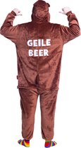 Beren onesie - dieren onesie - verkleedkleding - carnavalskleding - Carnaval kostuum - dames - heren – volwassenen – Geile beer - maat XS/S