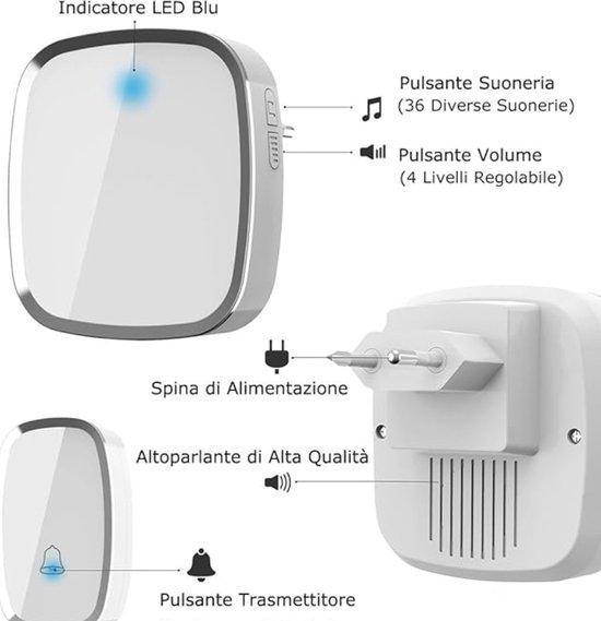 1 Ensemble De Sonnette Sans Fil, Sonnette Sans Fil Étanche 300