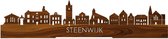 Standing Skyline Steenwijk Palissander hout - 40 cm - Woon decoratie om neer te zetten en om op te hangen - Meer steden beschikbaar - Cadeau voor hem - Cadeau voor haar - Jubileum - Verjaardag - Housewarming - Aandenken aan stad - WoodWideCities