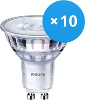 Voordeelpak 10x Philips CorePro LEDspot MV GU10 4W 827 36D | Zeer Warm Wit - Dimbaar - Vervangt 35W