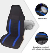 Auto-accessoires Autostoelhoezen voor auto's Voorstoelhoezen Volledige set stoelhoezen & steunen Bucket Line Design Autostoel Protector Universele Fit voor auto Truck bestelwagen, blauw