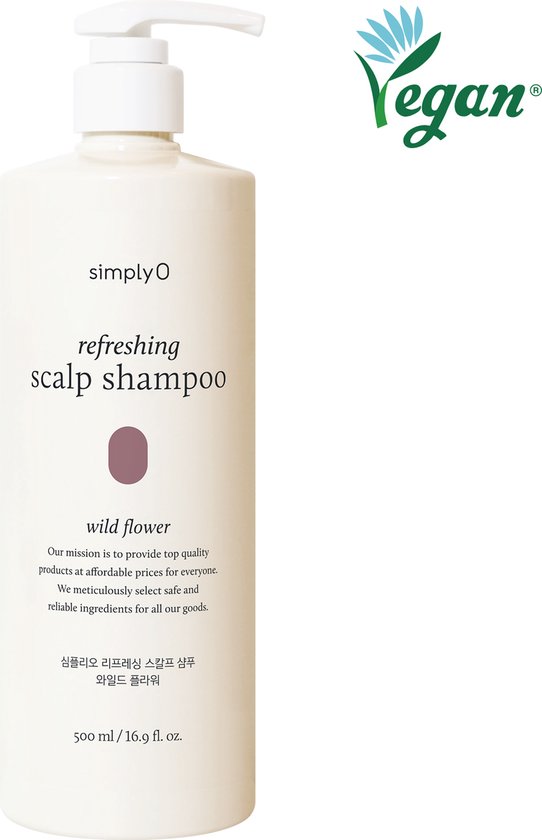 SIMPLYO Refreshing Scalp Wild Flower Shampoo – Verfrissende shampoo met extract van wilde bloemen 500 Dagcrème