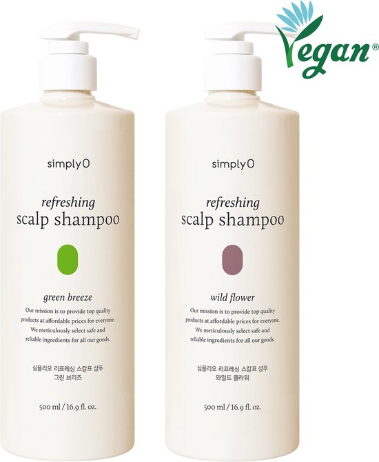 SIMPLYO Refreshing Scalp Green Breeze Shampoo – Verfrissende shampoo voor een vette hoofdhuid 500