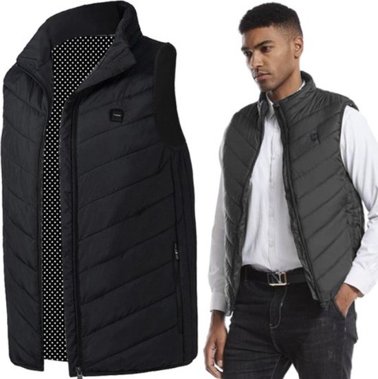 Verwarmd vest voor vrouwen, UK verwarmde bodywarmer, 3 instelbare temperatuur, elektrisch verwarmd vest, USB oplaadbaar, verwarmde jas, fleece wasbaar, verwarmingsvest voor de winter (zonder powerbank