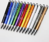 Metalen balpennen van hoge kwaliteit, zwarte inkt, zacht schrijfgevoel (13 kleuren per verpakking)
