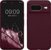 kwmobile telefoonhoesje geschikt voor Google Pixel 8 - Hoesje met siliconen coating - Smartphone case in bordeaux-violet