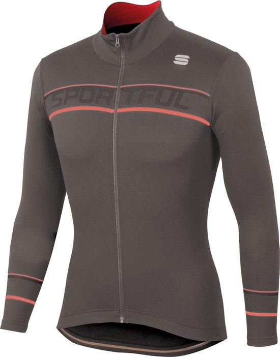 Sportful Fietsshirt lange mouwen Heren Bruin / SF Giro Thermal Jersey-Titanium Brown - 3XL