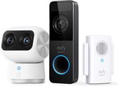 eufy Security - Sonnette vidéo C210 Wi-Fi + caméra 4K intérieure S350